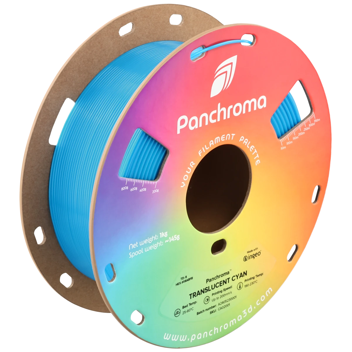 Panchroma PLA Translucent — Translucent Cyan