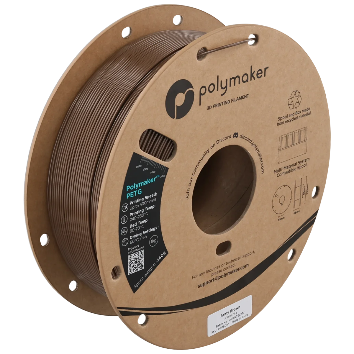 Polymaker PETG — Army Brown