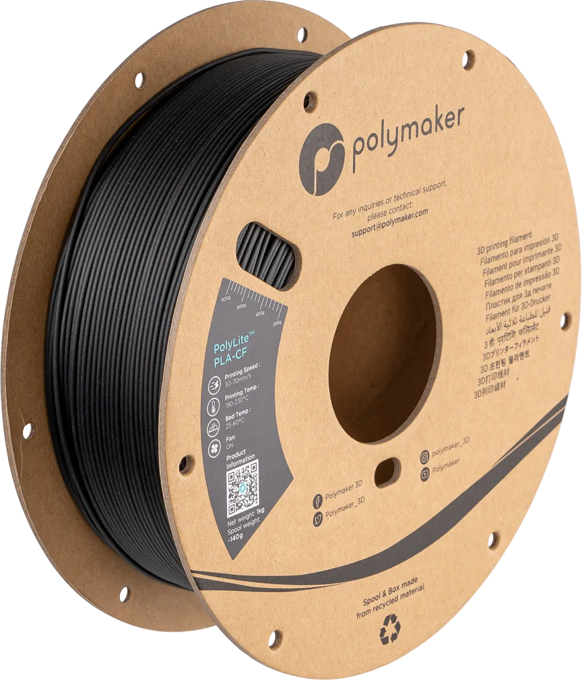 PolyLite PLA-CF — Black