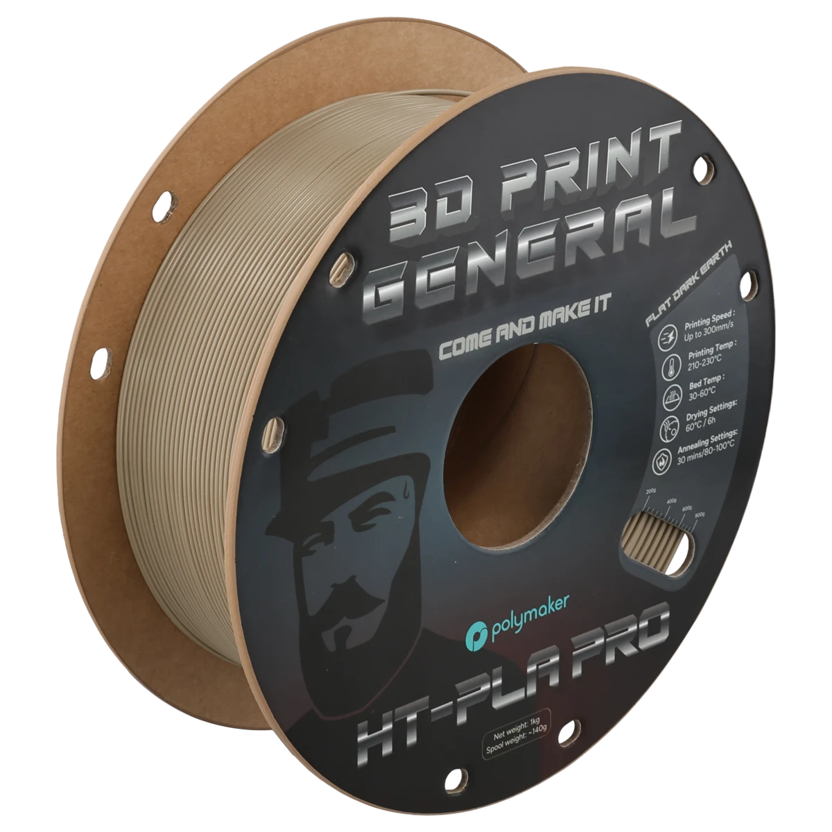 Polymaker HT-PLA Pro — 3D Print General Flat Dark Earth